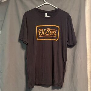 Belle Canvas Men's Gray ShortSleeve Tee with Orange Logo